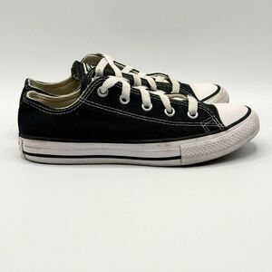 Converse Chuck Taylor All Star Black Canvas Lace Up Sneakers - Big Kid US 1